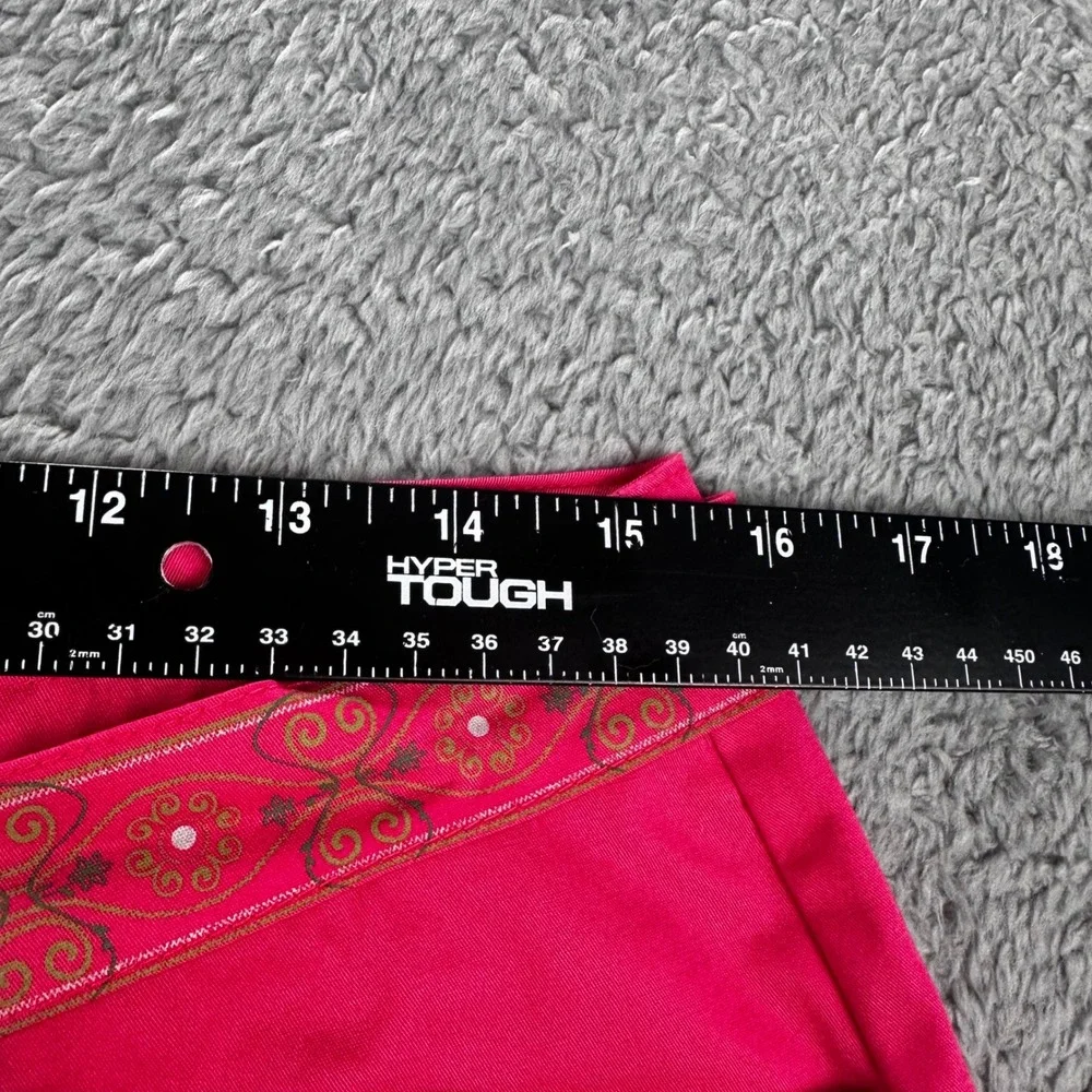 White Stag Capri Pants Women 10 Coral Pink Stretch‎ Belted WS513240